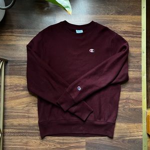 Medium Burgundy Champion Reverse Weave Crew Neck Sweatshirt